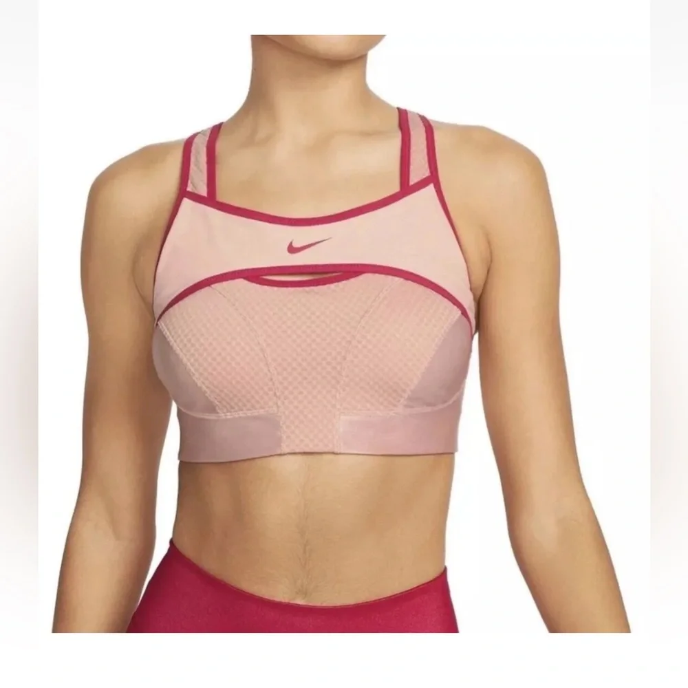 Nike Dri-FIT ADV Alpha High-Support Sports Bra Peach and Red Sports Bra Sz M - Picture 10 of 12